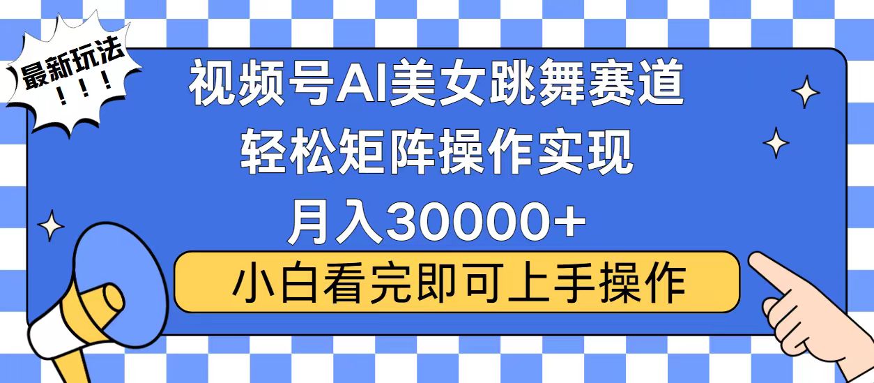 视频号蓝海赛道玩法，当天起号，拉爆流量收益，小白也能轻松月入30000+-天娱网创