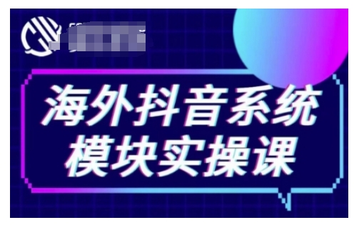 海外抖音Tiktok系统模块实操课，TK短视频带货，TK直播带货，TK小店端实操等-天娱网创
