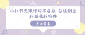 小红书无限评论不屏蔽 截流创业粉精准粉插件-天娱网创