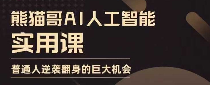 AI人工智能实用课,实在实用实战,普通人逆袭翻身的巨大机会-天娱网创