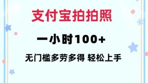支付宝拍拍照一小时100+无任何门槛多劳多得一台手机轻松操做【揭秘】-天娱网创