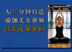 Ai3分钟打造瑜伽美女视频，自带流量密码-天娱网创
