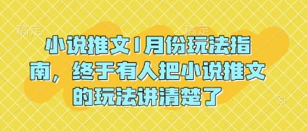 小说推文1月份玩法指南，终于有人把小说推文的玩法讲清楚了!-天娱网创