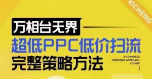 超低PPC低价扫流完整策略方法，最新低价扫流底层逻辑，万相台无界低价扫流实战流程方法-天娱网创