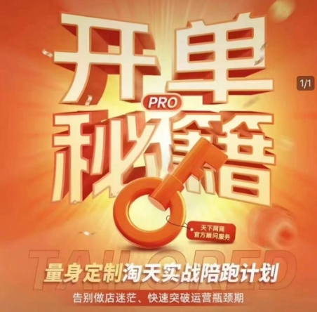 淘宝开单秘籍PRO,量身定制淘天实战陪跑计划,告别做店迷茫、快速突破运营瓶颈期-天娱网创