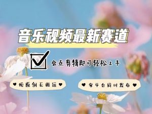 音乐视频赛道最新玩法，纯原创不违规，可所有平台同时发布，会点剪辑即可轻松拿捏-天娱网创