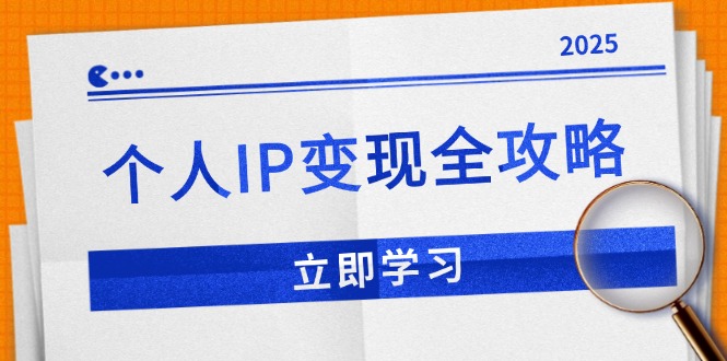 个人IP变现全攻略：私域运营,微信技巧,公众号运营一网打尽,助力品牌推广-天娱网创