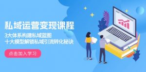 私域运营变现课程,3大体系构建私域蓝图,十大模型解锁私域引流转化秘诀-天娱网创