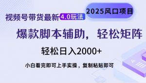 视频号带货最新4.0玩法，作品制作简单，当天起号，复制粘贴，轻松矩阵...-天娱网创