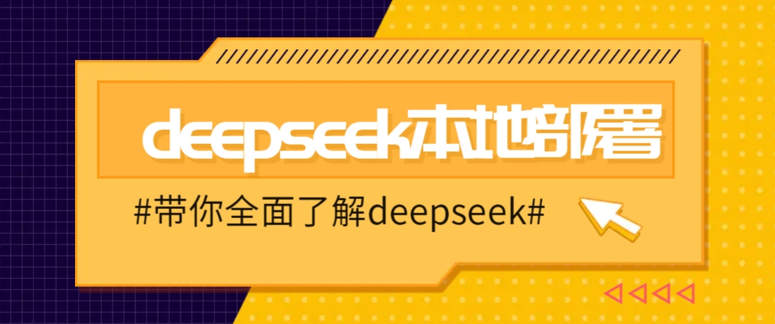 DeepSeek本地部署详细教程，轻松将deepseek部署到你的电脑上-天娱网创
