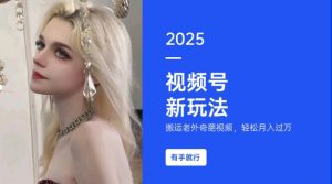 搬运老外奇葩视频，撸视频号分成计划收益，每天只需一小时，新手小白轻松月入过W-天娱网创