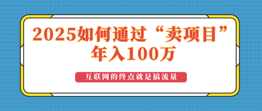 2025年如何通过“卖项目”实现100万收益:最具潜力的盈利模式解析-天娱网创