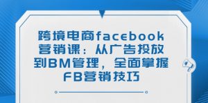 跨境电商facebook营销课：从广告投放到BM管理，全面掌握FB营销技巧-天娱网创