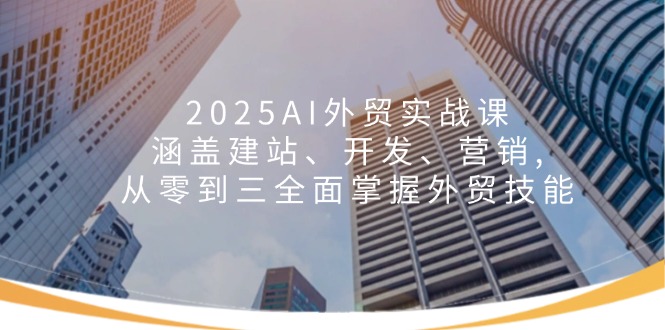 2025AI外贸实战课：涵盖建站、开发、营销, 从零到三全面掌握外贸技能-天娱网创