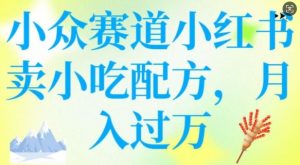 小众赛道小红书卖小吃配方，操作简单，月入过W-天娱网创