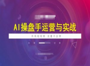 AI操盘手运营实战课程，布局短祝频，流量不会停-天娱网创