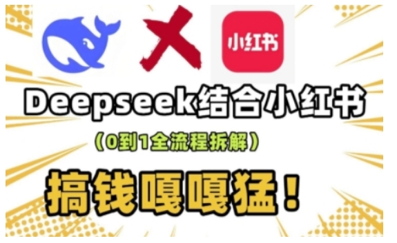 deepseek+小红书打造流量生产线实操课，0到1全流程拆解，搞钱嘎嘎猛-天娱网创