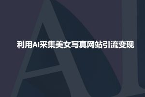 利用AI采集美女写真网站引流变现，引流嘎嘎的-天娱网创