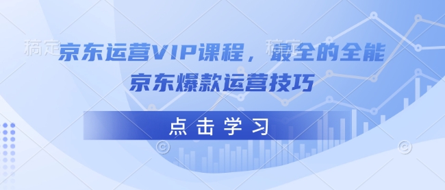 京东运营VIP课程，最全的全能京东爆款运营技巧-天娱网创