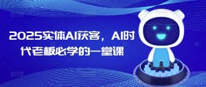 2025实体AI获客,AI时代老板必学的一堂课-天娱网创