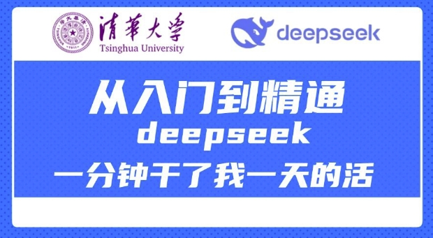 清华大学讲DeepSeek最全教程，从入门到精通，deepseek一分钟干了我一天的活-天娱网创