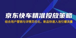 京东快车精准投放策略，结合用户营销与详情页优化，新品快速入池引爆流量-天娱网创