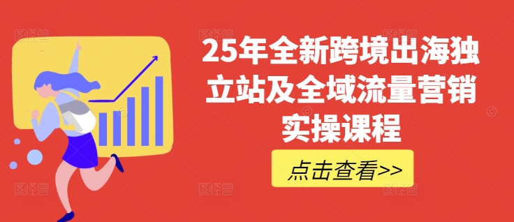 25年全新跨境出海独立站及全域流量营销实操课程，跨境电商独立站TIKTOK全域营销普货特货玩法大全-天娱网创