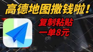 高德地图撒钱啦，复制粘贴一单8元，一单2分钟，轻松变现-天娱网创