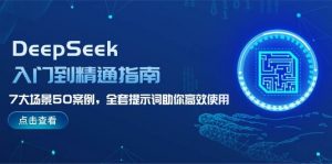 DeepSeek入门到精通指南，7大场景50案例，全套提示词助你高效使用-天娱网创
