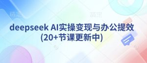 deepseek AI实操变现与办公提效(20+节课更新中)-天娱网创