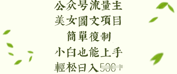 流量主长期收益项目,美女图片简单复制,小白也能上手,轻松日入5张-天娱网创