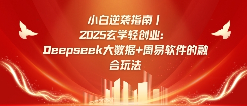 小白逆袭指南，2025玄学轻创业：Deepseek大数据+周易算法的融合玩法-天娱网创