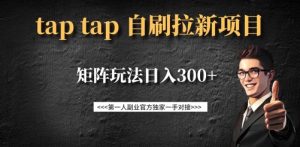 taptap拉新自刷项目,一个新用户14元,矩阵玩法日入300+-天娱网创