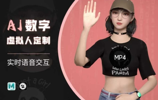 Ai数字人虚拟(智能体)实时语音交互特训营，​自行定制超写实角色AI数字人交互技术-天娱网创