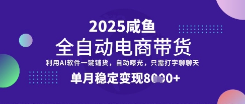 全网首发【闲鱼全自动电商带货】三年磨一剑，一朝露锋芒，单月稳定变现8k+【揭秘】-天娱网创