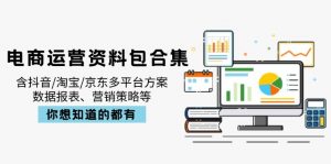 电商运营资料包合集，含抖音/淘宝/京东多平台方案，数据报表、营销策略等-天娱网创