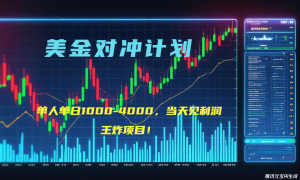 2025年最暴力项目“美金先登计划”最新最强对冲战法，每日实际收益1K-4K-天娱网创