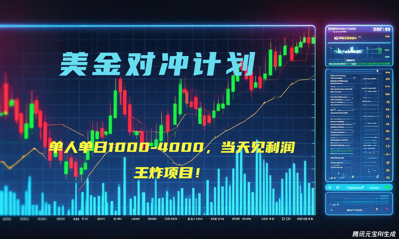 2025年最暴力项目“美金先登计划”最新最强对冲战法,每日实际收益1K-4K-天娱网创