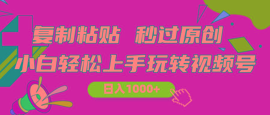 视频号新玩法 小白可上手 日入1000+-天娱网创