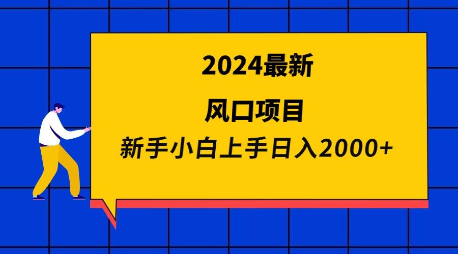 (9483期)2024最新风口项目 新手小白日入2000+-天娱网创