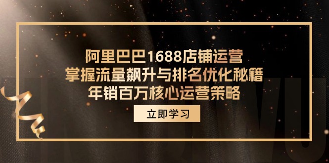 阿里巴巴1688店铺运营，掌握流量飙升与排名优化秘籍 年销百万核心运营策略-天娱网创