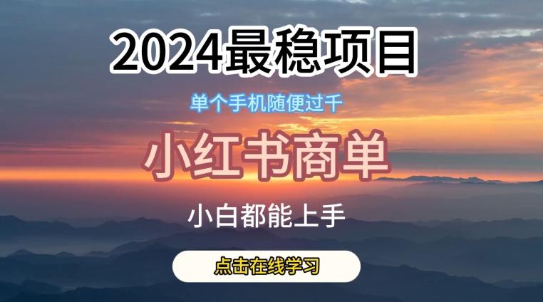 2024最稳蓝海项目，小红书商单项目，没有之一【揭秘】-天娱网创