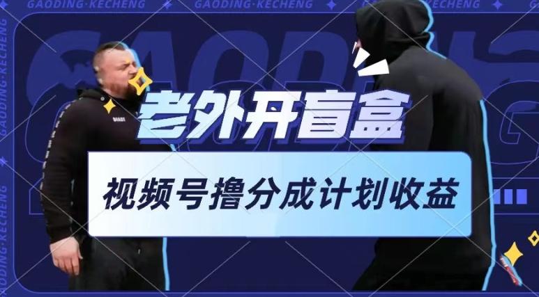 老外开盲盒视频，撸视频号分成计划收益，每天只需一小时，新手小白轻松上手【揭秘】-天娱网创