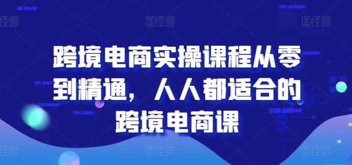跨境电商实操课程从零到精通，人人都适合的跨境电商课-天娱网创