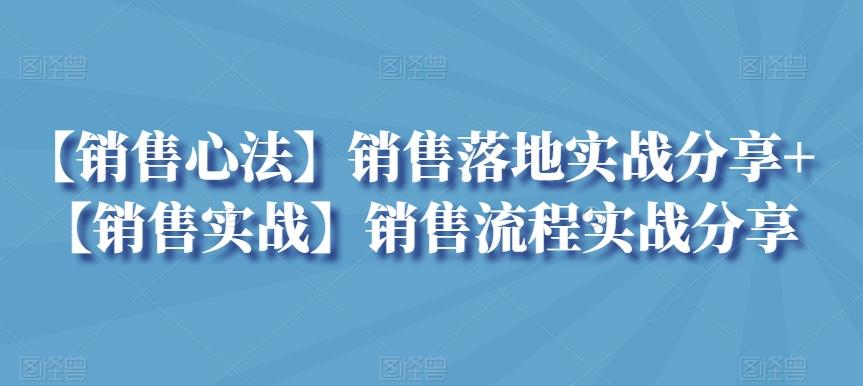 【销售心法】销售落地实战分享+【销售实战】销售流程实战分享-天娱网创