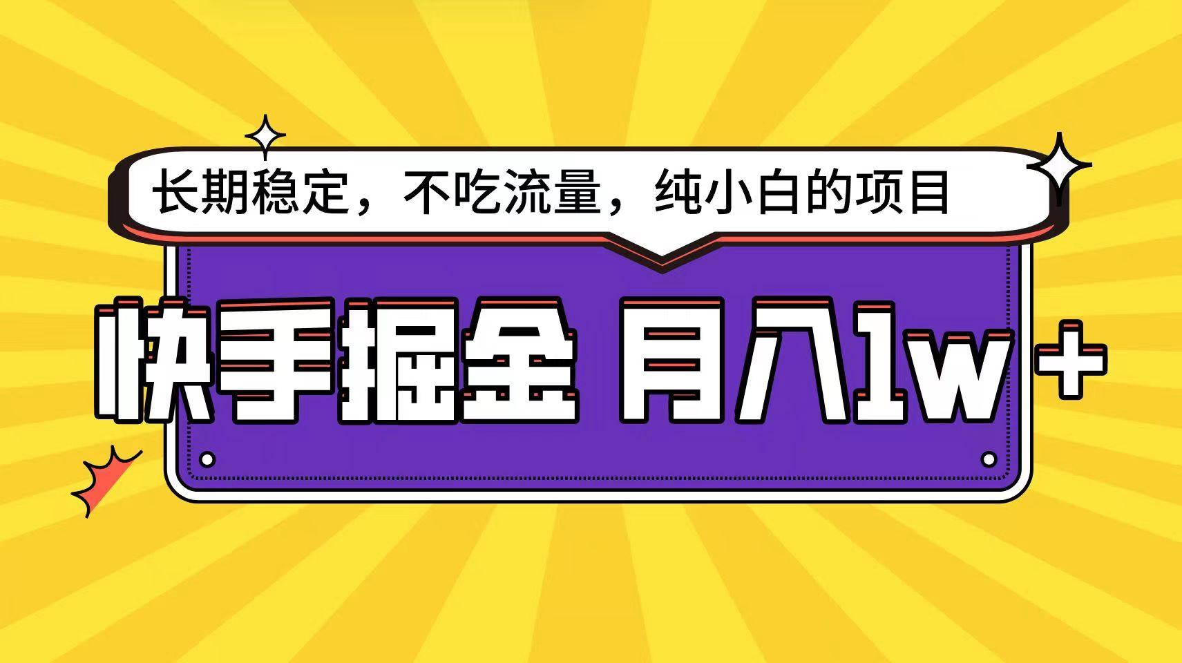 快手超容易变现思路，小白在家也能轻松月入1w+-天娱网创