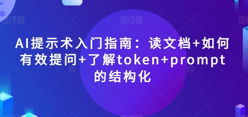AI提示术入门指南：读文档+如何有效提问+了解token+prompt的结构化【揭秘】-天娱网创