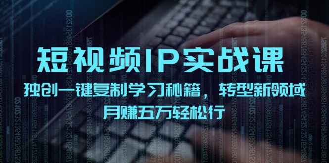 短视频IP实战课，独创一键复制学习秘籍，转战新领域，月赚五万轻松行-天娱网创