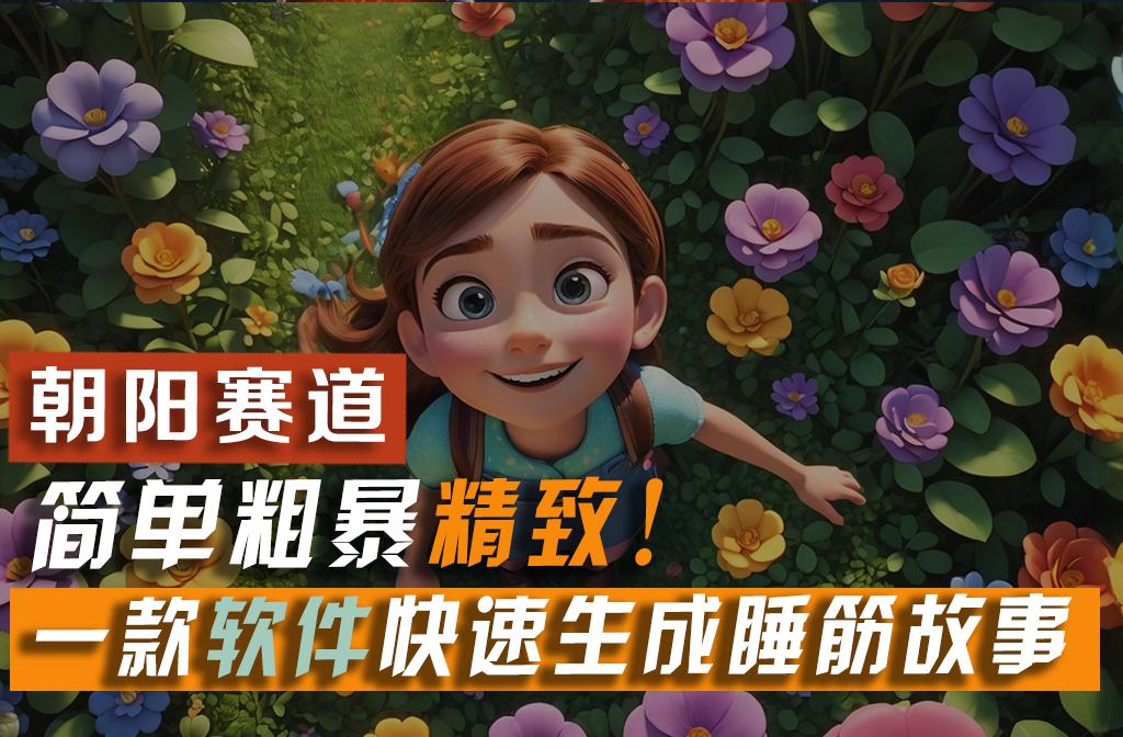 利用一款软件5分钟一条爆款睡筋故事，简单粗暴精致！小白月入2w+-天娱网创