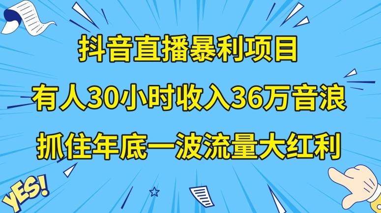 抖音直播暴利项目，有人30小时收入36万音浪，公司宣传片年会视频制作，抓住年底一波流量大红利【揭秘】-天娱网创